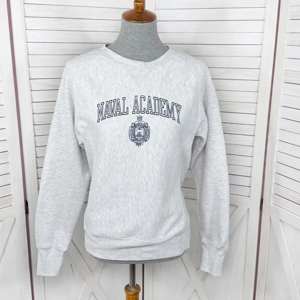 Pro Edge Campus Naval Academy Reverse Weave‎ Sweatshirt Light Grey Medium